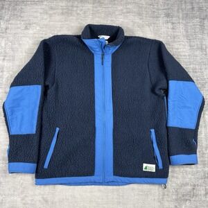 MEC Jacket Mens Large Red PolarTec Fleece Zip Up Camping Hiking Spring Fall